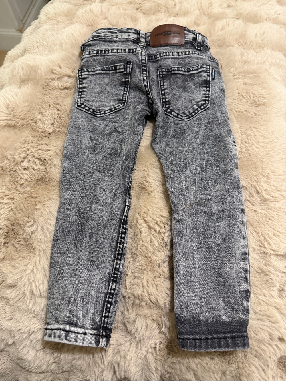 Little Boy Acid Wash Gray Jeans